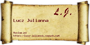 Lucz Julianna névjegykártya